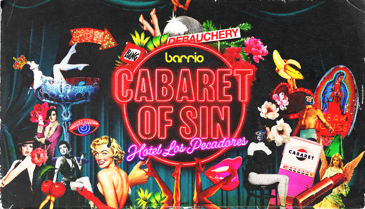 Cabaret of Sin Cabaret Night Artwork at Barrio Covent Garden